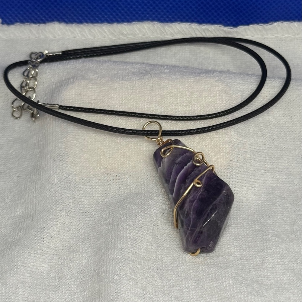 Amethyst Wire Wrapped Necklace